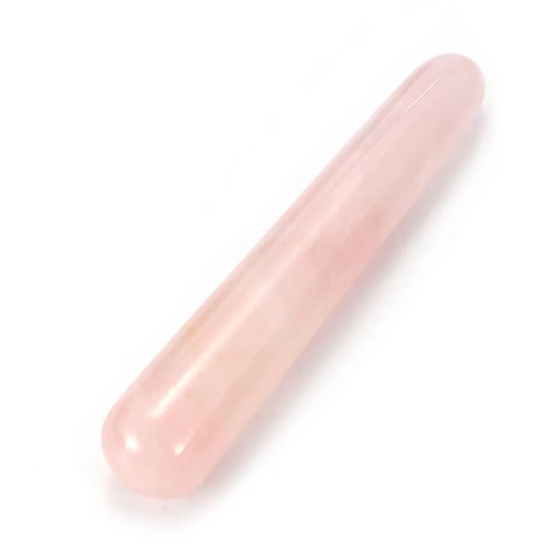 Quality Natural Rose Quartz Wands Gemstone Crafts Pleasure Wand Body Hand Massage Wood Magic Stone Ornament Gifts | Дом и сад