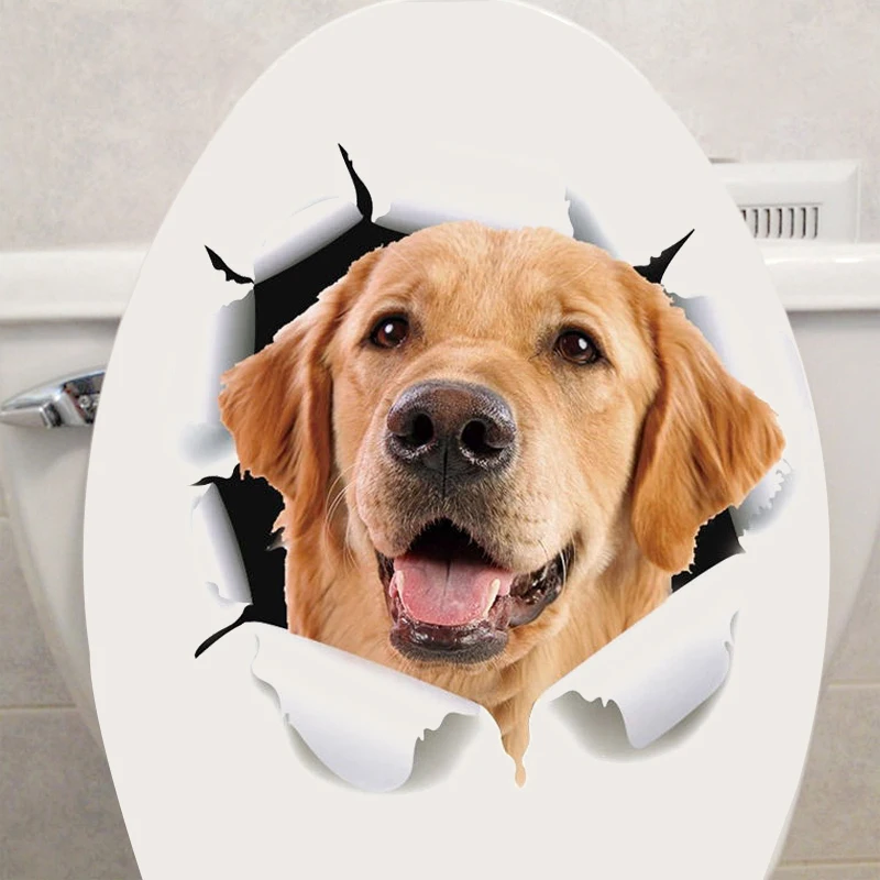 3D яркие детские комнаты для Ванная комната декоры различных милый котенок