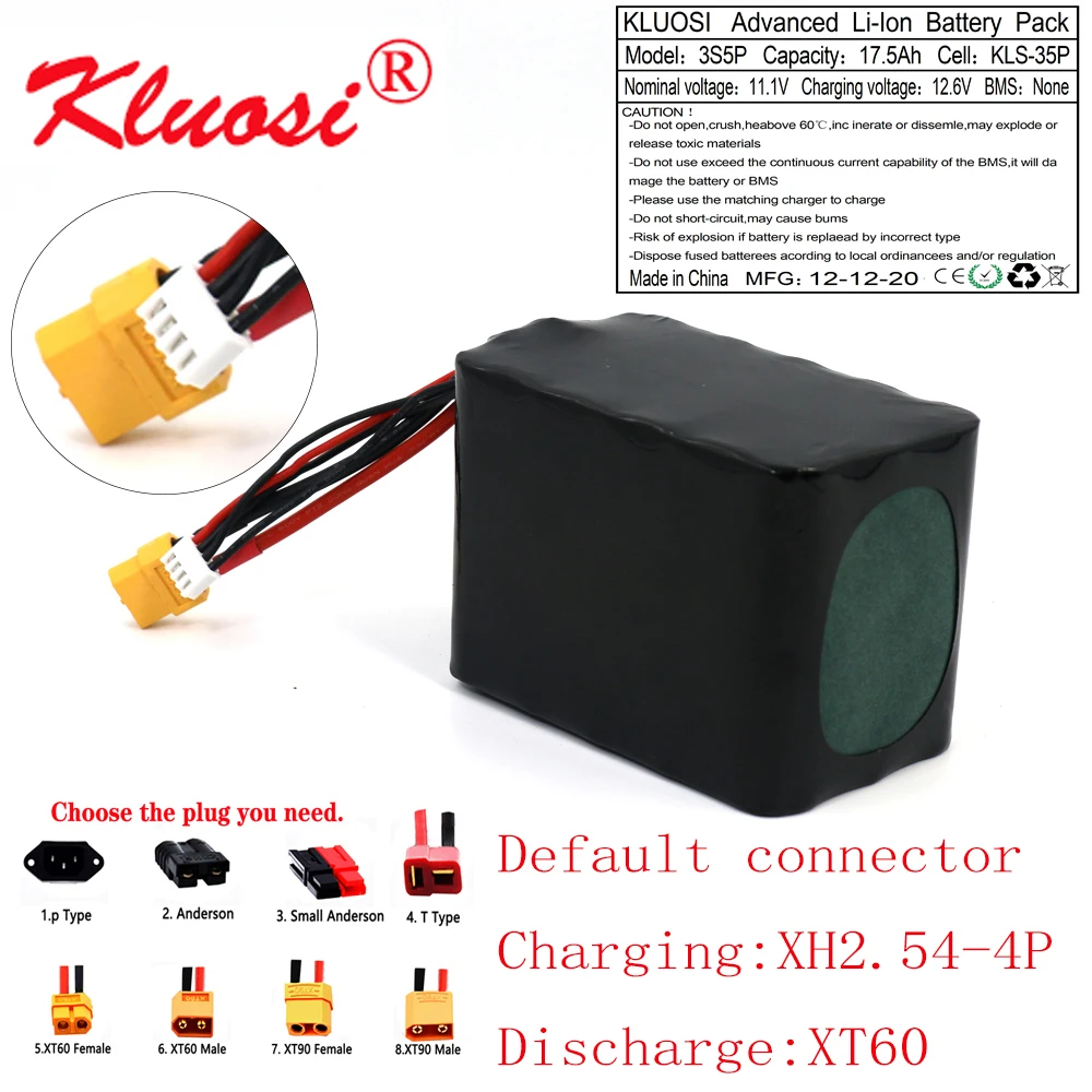 kluosi 3s5p 12v 17 5ah 18ah 126 v высокая ёмкость бла б