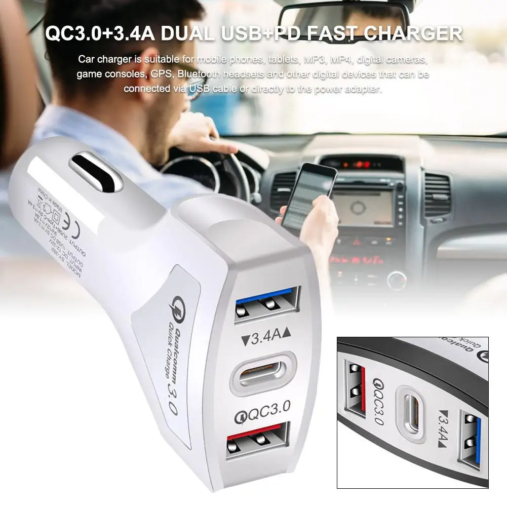 Новое зарядное устройство USB 3 0 5V 2A Quick Turbo Charge автомобильное быстрый мобильный