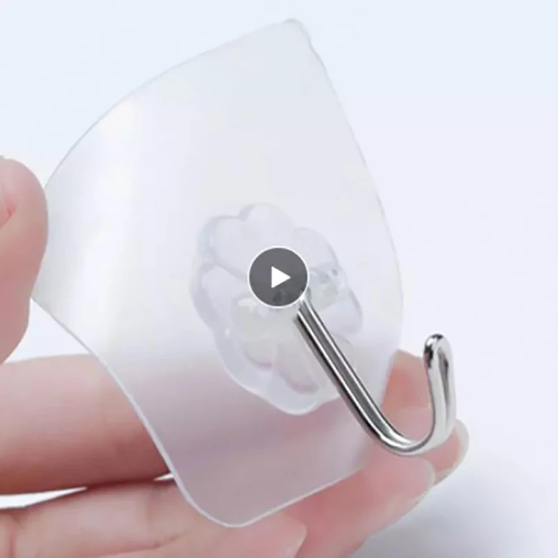 

10pcs Strong Hooks Suction Cup Sucker Wall Hangers Transparent Self Adhesive Door Wall Hangers For Kitchen Bathroom Accessories