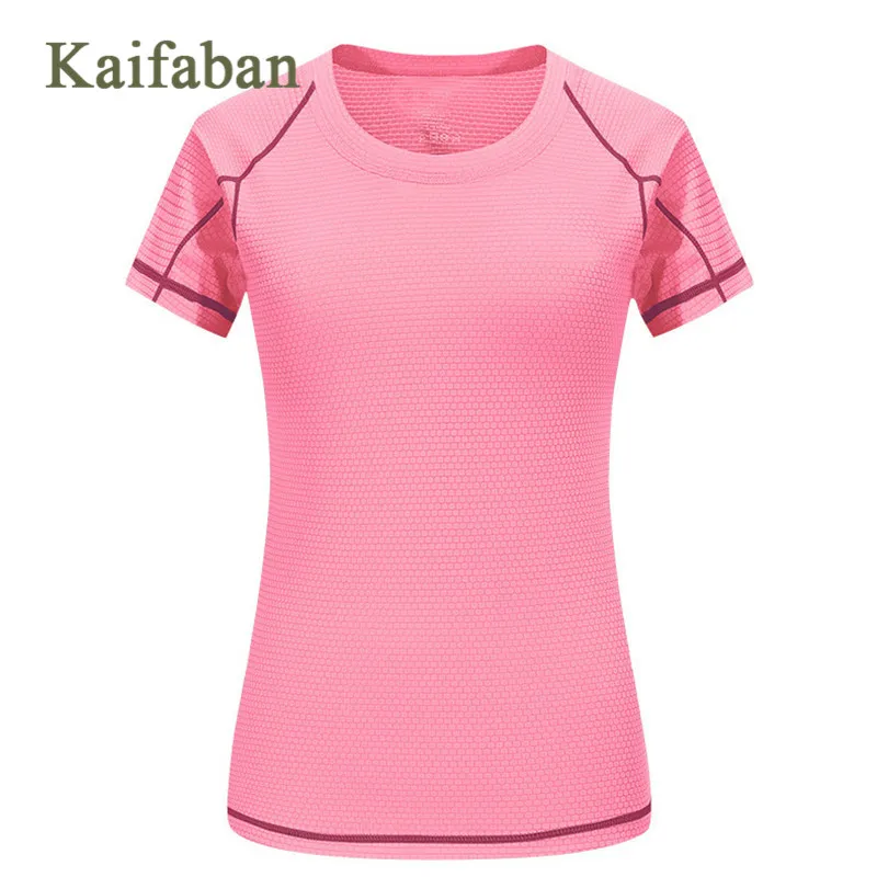 Быстросохнущие рубашки для йоги спортивная одежда Женские топы девушек футболка