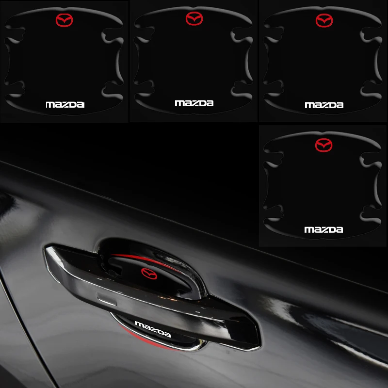 

Car Door Handle Transparent Scratches Protective Protector Films Door Bowl Stickers for Mazda 2 3 BL BM 6 GH GJ CX5 CX7 CX9 2019