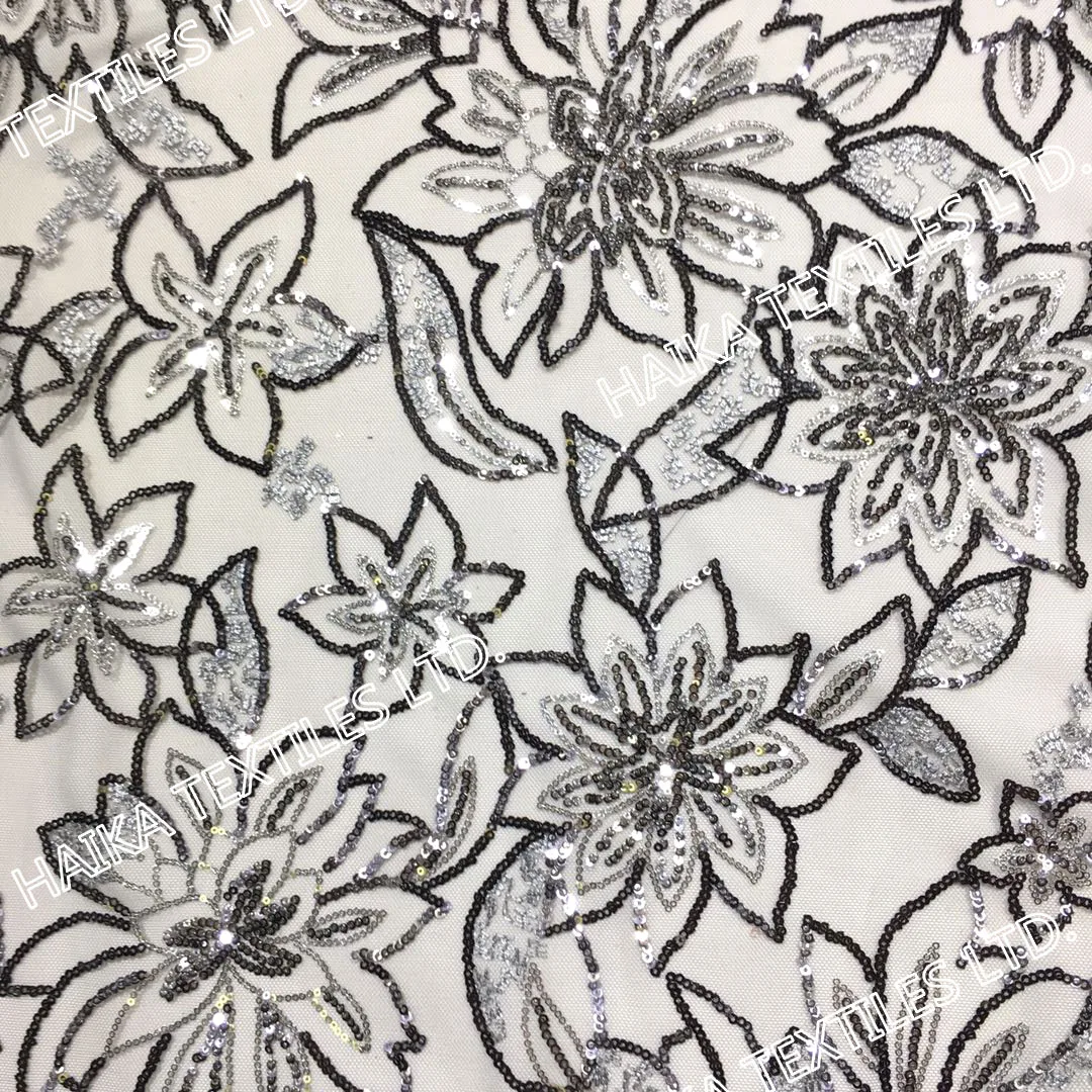 

Цветочный узор, блестящая Многослойная Блестящая комбинация, Тюлевая ткань для платьев