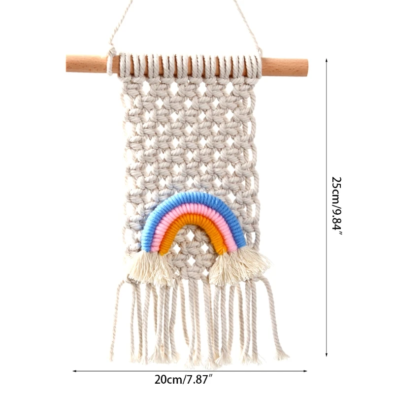 

Rainbow Hand Woven Wall Decoration Wall Decoration of Children's Room Window in Kindergarten