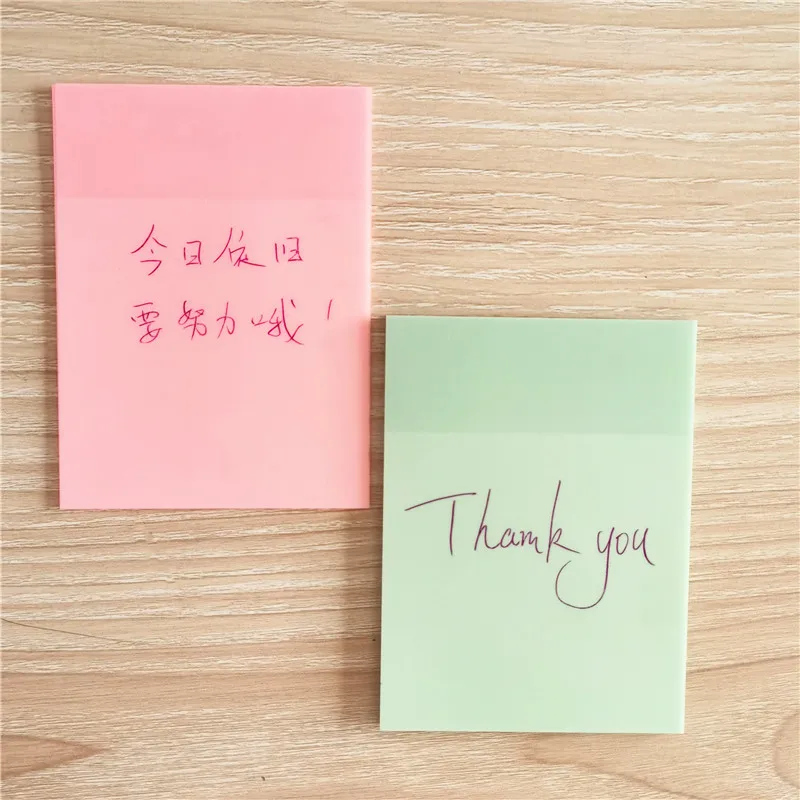 Transparent Sticky Notes 50 sheets S M L Size Memo Pad Bookmark Marker Sticker Paper Office School Supplies | Канцтовары для офиса