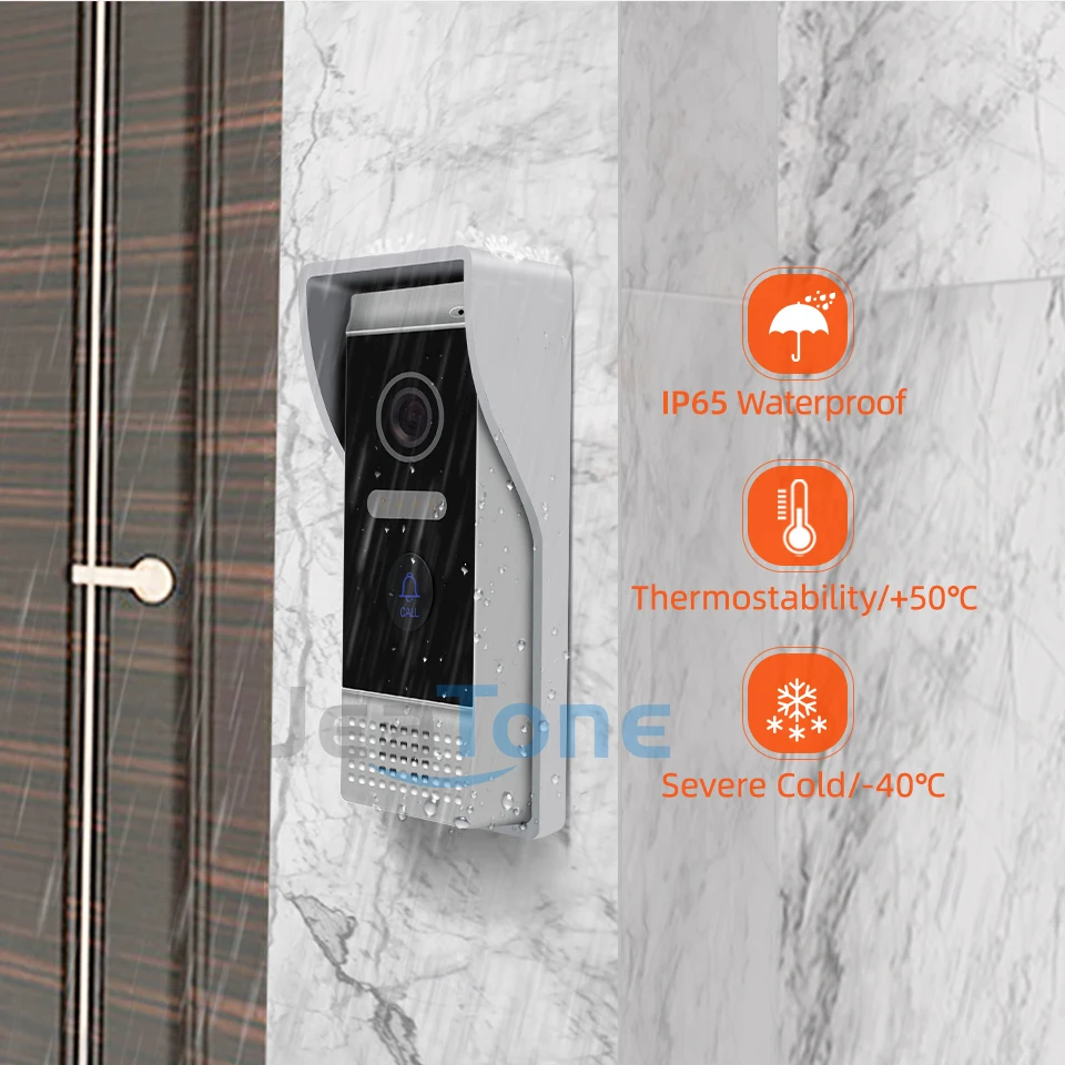 Wi Fi Tuya IP 7 ''сенсорный экран видео домофон для виллы с 2 дверными звонками +