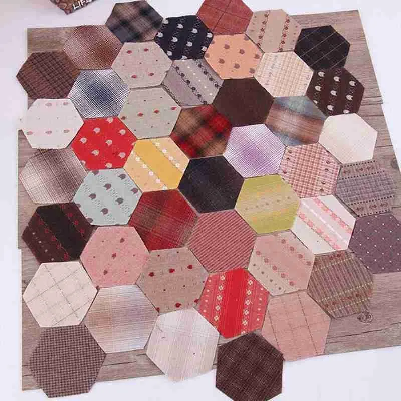 

Patchwork Hand Tools Patchwork Hexagonal 6 Specifications 50 Pieces Per Pack Grandmother's Garden Paper Template Sewing Tools