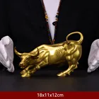 100% латунная Скульптура Быка На Стену улицы бык медная корова Статуя Талисман коллекция ремесла орнамент офисное украшение Деловой Подарок