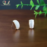 white opal cat eye stone earrings for women ol korean luxury fashion jewelry pendientes dangle wholesale s925 pin
