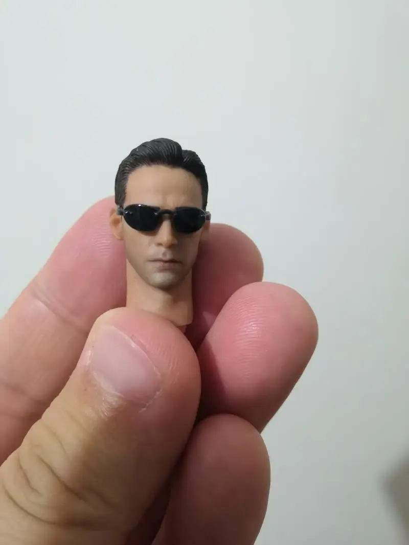 

Scale 1/12 Soldier TOYS Hacker Killers Of Neo Head Sculpture And Sunglasses For Usual 6 Inch Doll Soldier Action Figures