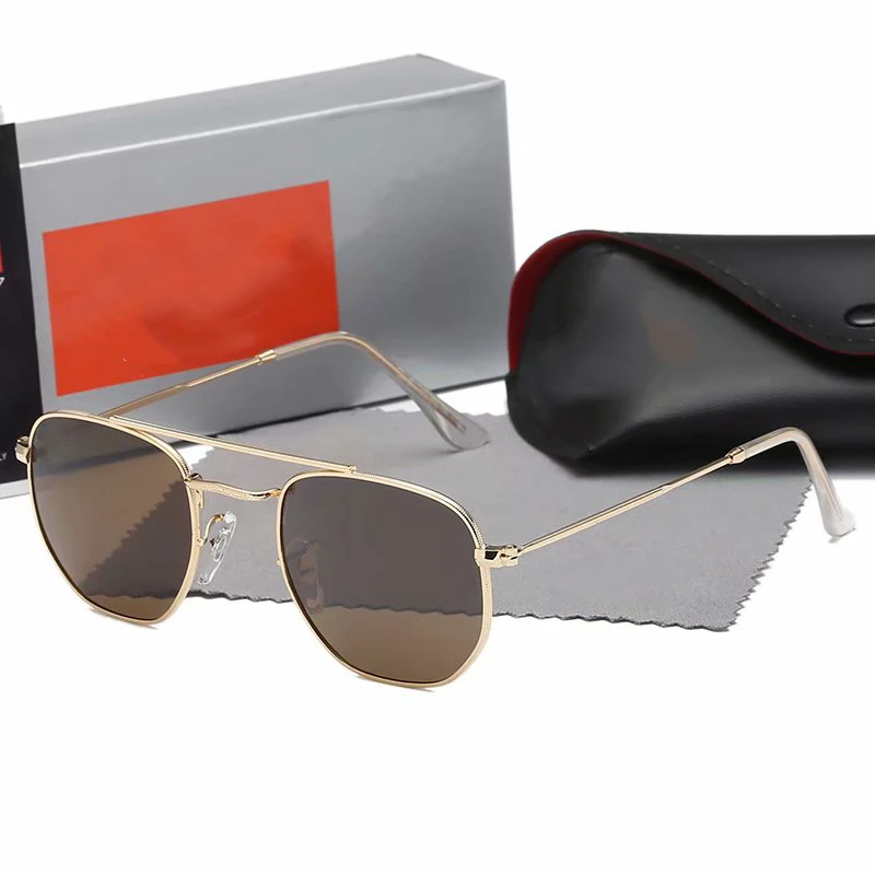 

Vintage Oval Sunglasses Men Oversize Shade Metal Frame Women for Beaching Driving Luxury Sunglasses With Original Box