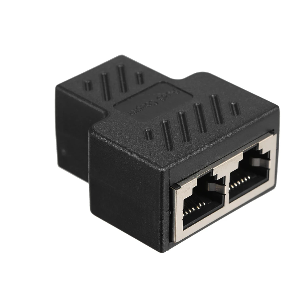 Переходник-Разветвитель RJ45 1-2 гнездовых порта для CAT 5/CAT 6/CAT 7 LAN Ethernet разъем