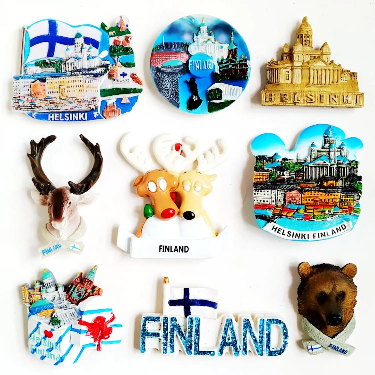 Helsinki Finland Подарочная коробка Лось высокого класса магниты на холодильник туристические сувениры холодильник магнитные наклейки домашний декор