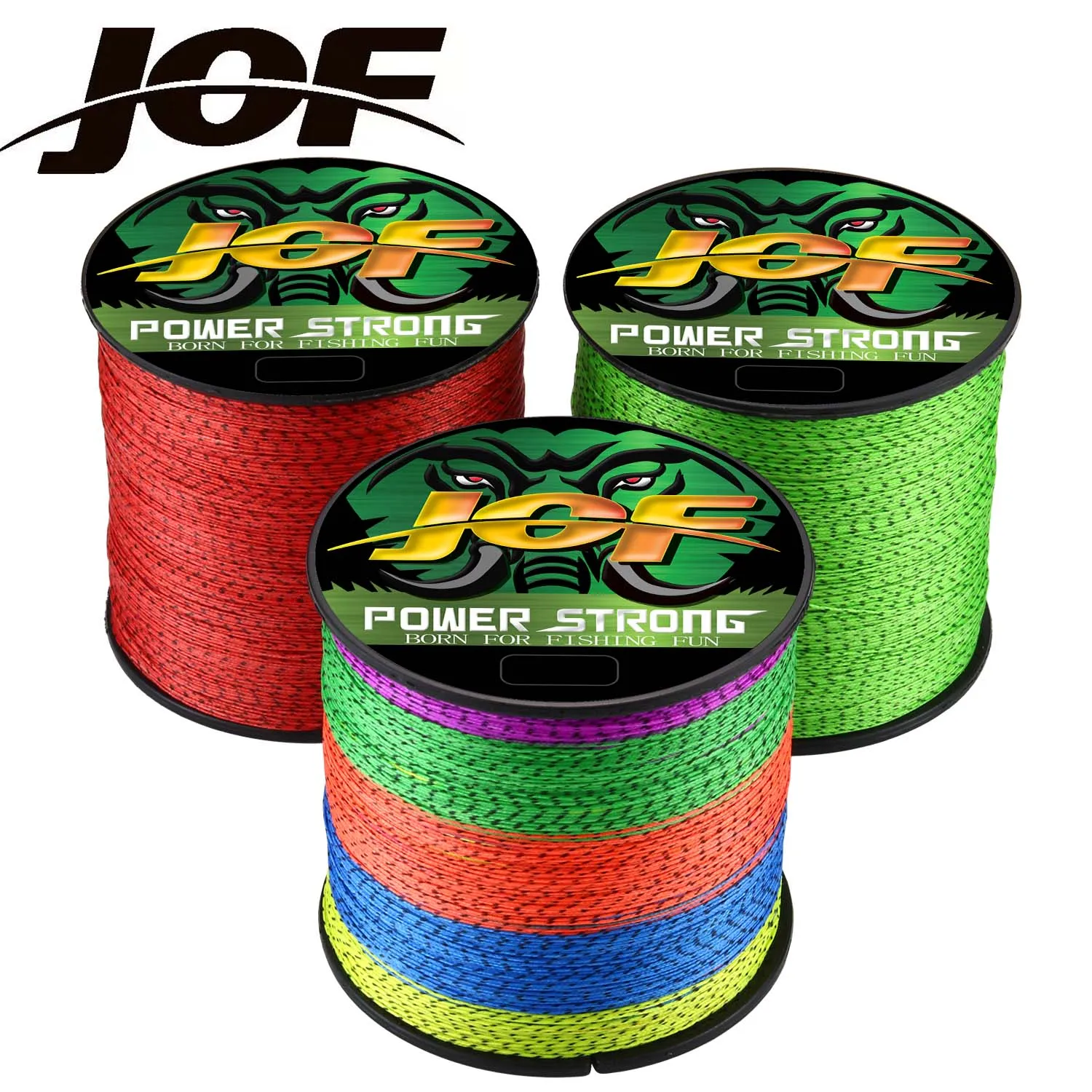 Плетеная рыболовная леска JOF 8 нитей японская многонитевая 300 м 500 плавающая