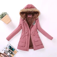 ailegogo new autumn winter women cotton jacket padded casual slim coat emboridery hooded parkas size 3xl wadded overcoat