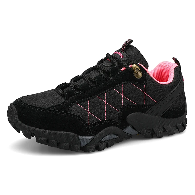 Походная обувь женская замшевая и сетчатая Водонепроницаемая Уличная теплая