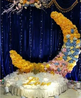 wedding iron painting moon arch decoration wedding stage welcome area background decoration moon