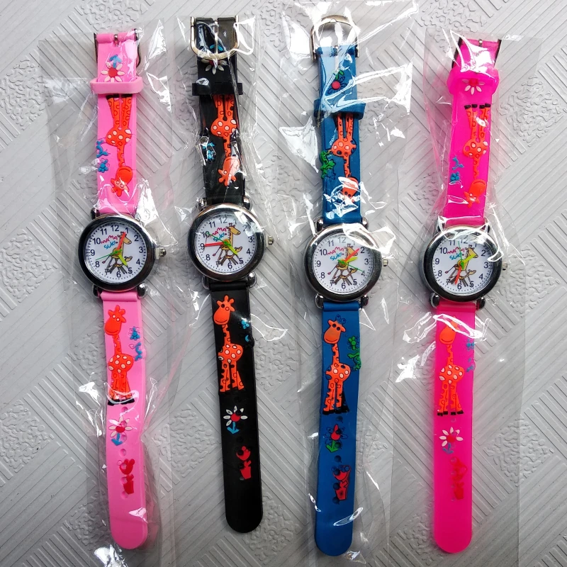 Часы Детские кварцевые с жирафом уткой и Китом | Наручные часы