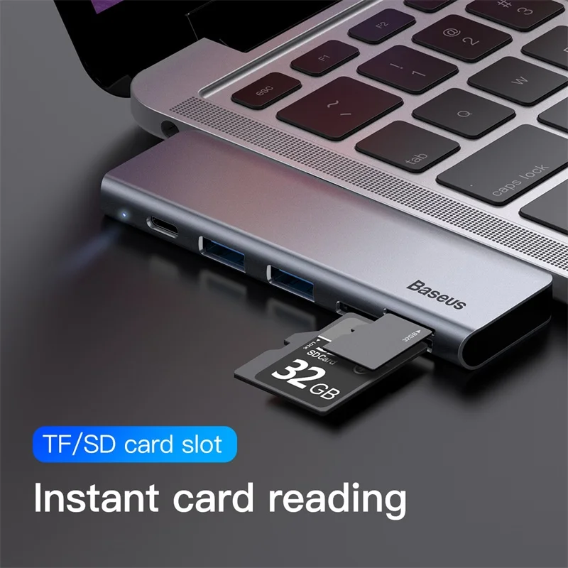 Baseus USB C HUB Type-c to Multi Ports USB 3.0 USB3.0 Type C Power Adapter USB-C HUB Splitter Dock For Macbook Pro Air USBC HAB