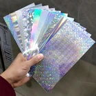 Наклейки на рыболовную приманку, 10 шт.лот 20x10 см, серебристая Лазерная водостойкая клейкая наклейка, Заправка для рыболовной приманки, материалы сделай сам, аксессуары