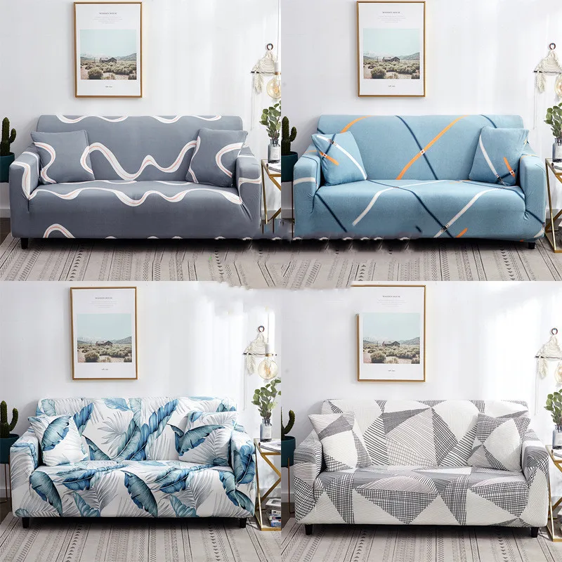 

Stretch Sofa Cover Cotton Set Elastic Couch Cover Loveseat Sofa Covers for Living Room Pets Sofa Towel 1/2/3/4-Seater 1PC