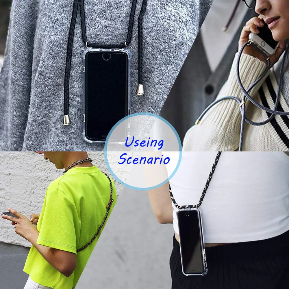 Чехол для Samsung S20 FE S10 Lite S9 S8 Plus S7 Edge Neck Lanyard Coque Galaxy Ultra Funda | Мобильные телефоны и