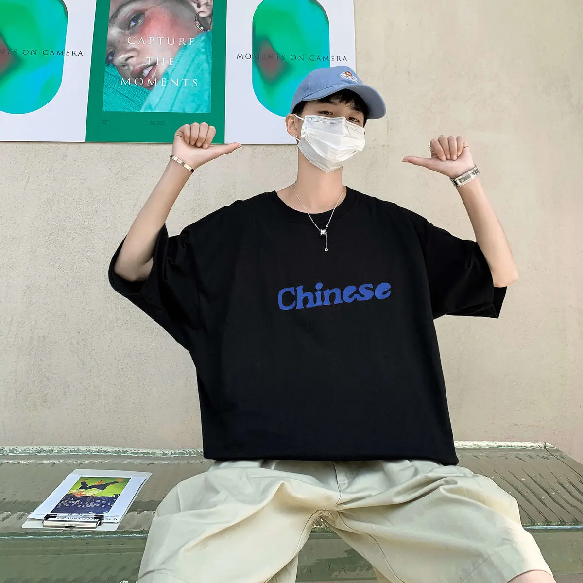 

Men's Loose Letter T-shirt 2021 New Printed Round Neck Couple Cotton White Black Short Sleeve Women's Clothing Movement College