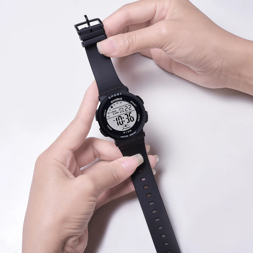 Часы наручные женские цифровые с силиконовым ремешком Спортивные Светящиеся