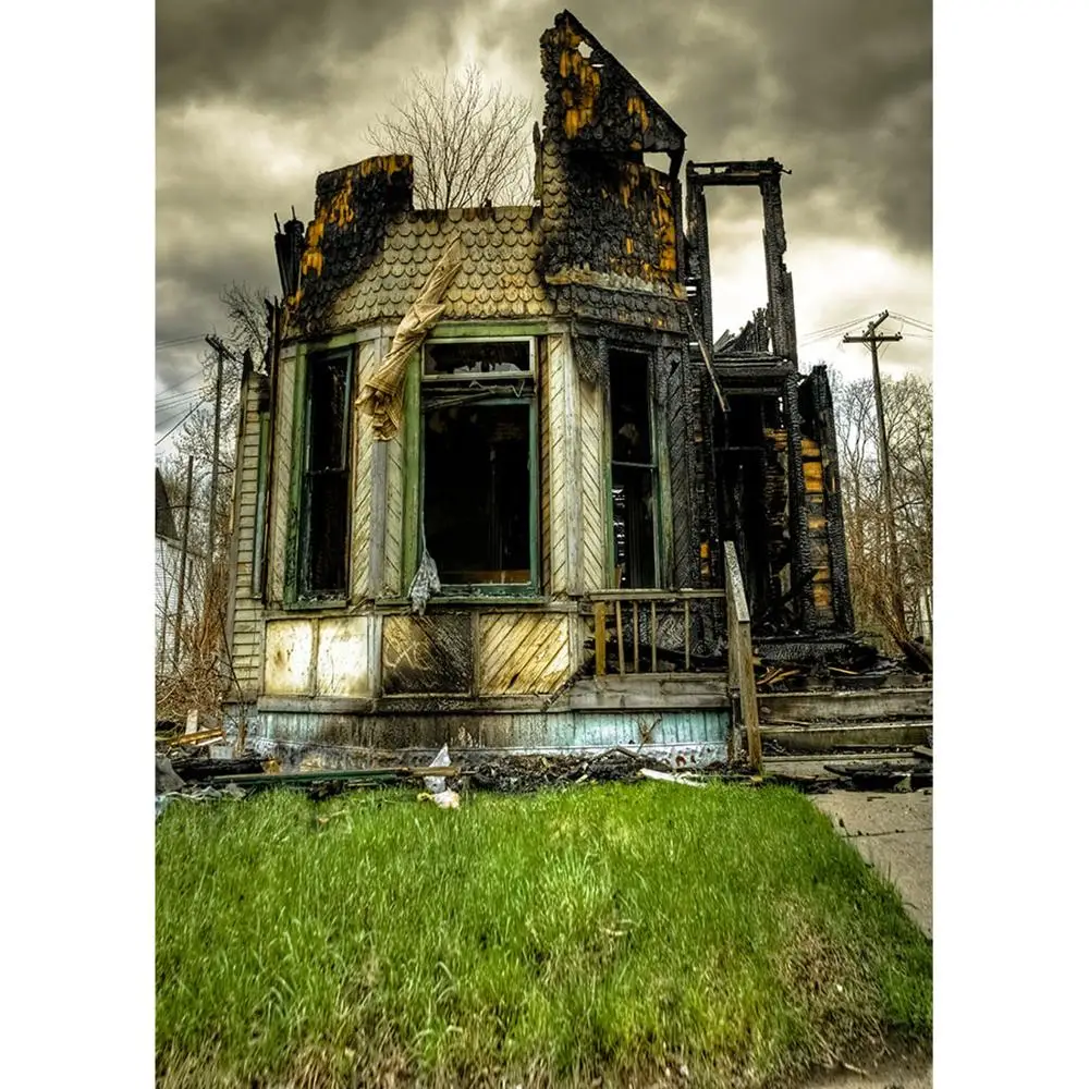 Потрепанный шикарный дом хэллоуин фотография фоны для фотостудии Виниловые Фото