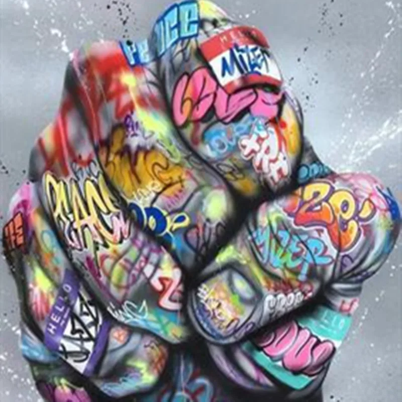 

Canvas Graffiti Art Decoration Poster Boy Girl Abstract Mural No Frame Street Painting Core Hanging Picture Printing Wall Arts