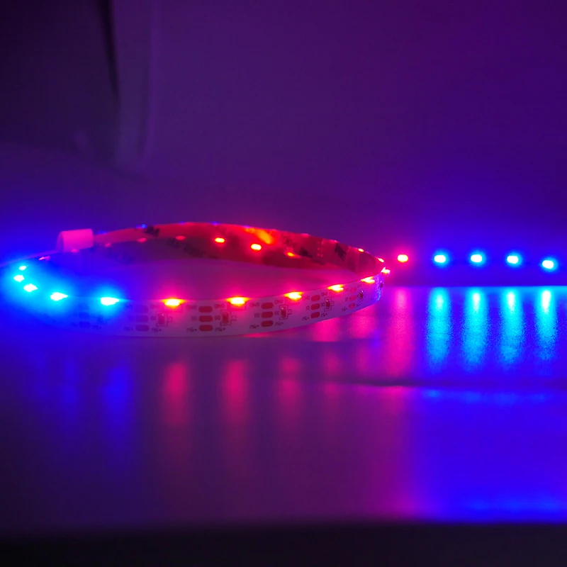 DC5V 5m addressable 60leds/m WS2812B SK6812 IC 300leds controlled side emitting 335 digital LED strip White PCB IP30 | Лампы и