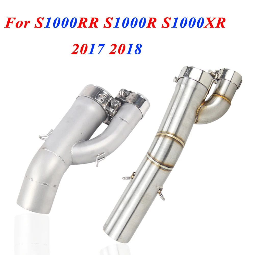 

Motorcycle Exhaust Middle Pipe Link For BMW S1000RR S1000R S1000XR 2017 2018 17 - 18 S1000 RR Modified Connect Mid Tube Muffler