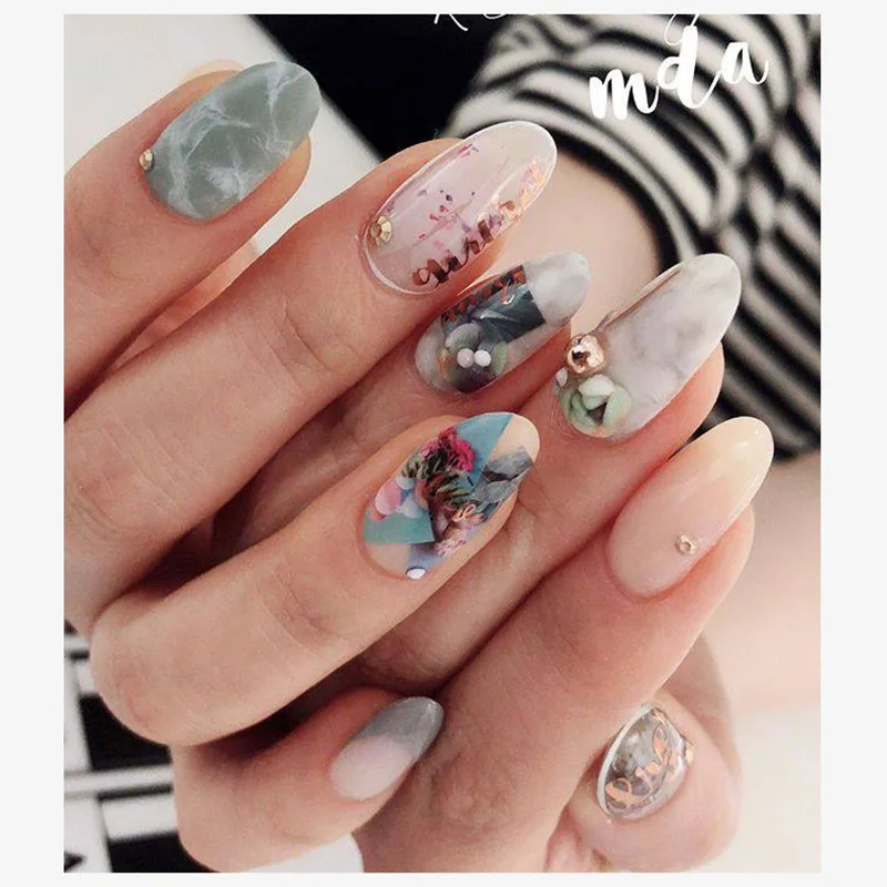 1 лист розового золота линия стикеры 3D на ногти Nail Art перо Дизайн ногтей Морская звезда аксессуары для ногтей украшения для ногтей