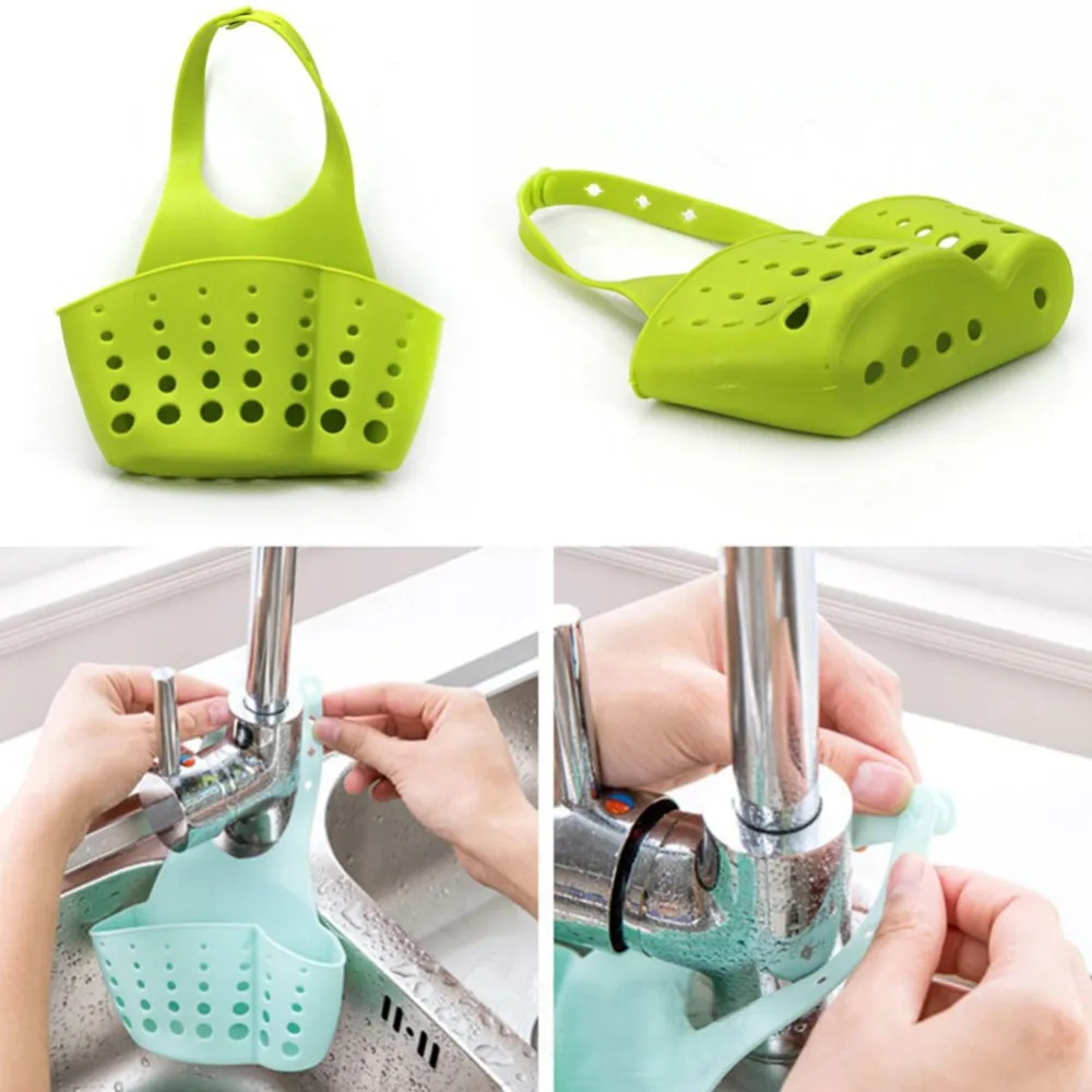 

Kitchen Storage Suction Cup Kitchen Organizer Sink Shelf Soap Sponge Drain Rack Bathroom Holder Sink kitchen Accessories