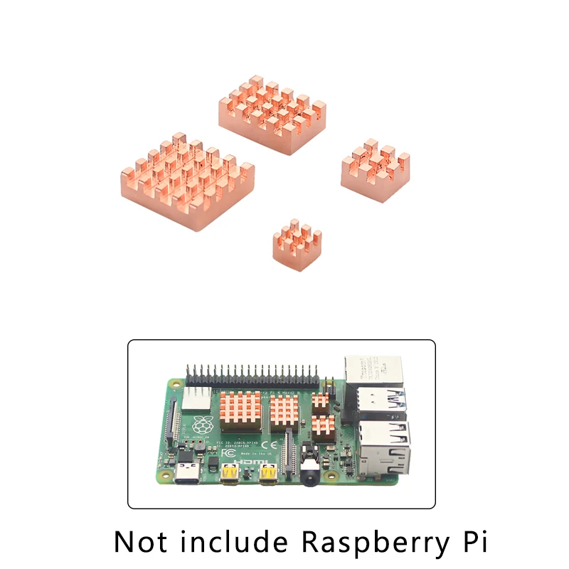 Raspberry Pi 4 Модель B радиатор металлический медный радиатор пассивная охлаждающая подставка теплоотвод радиатор для Raspberry Pi 4