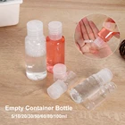 Прозрачная пустая дорожная бутылка 5-100 мл 1 шт., контейнер для макияжа, многоразовая баночка для лосьона, шампуня, геля для душа