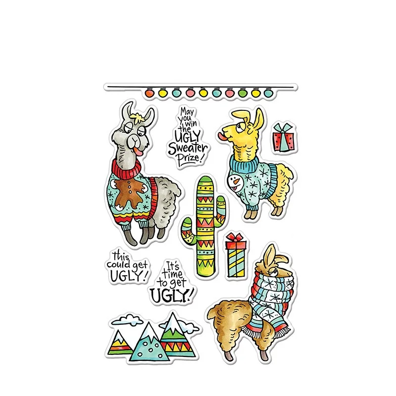 FXL ламы свитер прозрачный силиконовый штамп/замазка для &quotсделай сам&quot