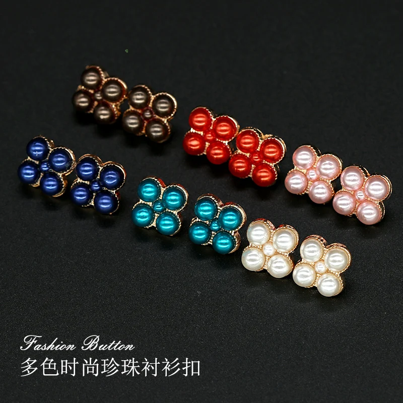 10 шт. рубашки цветочные поделки из жемчуга декоративные пуговицы для одежды