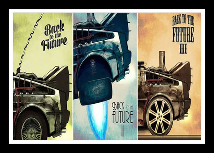 Великолепный постер JL Назад в будущее классический крутой автомобиль принты