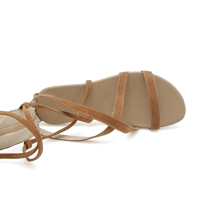 Женские сандалии на плоской подошве с ремешком размеры 34 46|Боссоножки и сандалии|