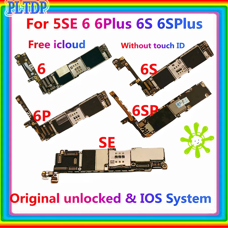 Материнская плата для iphone 4 4S 5 5C 5S 5SE 6 6s 6Plus plus 100% оригинальная разблокированная |