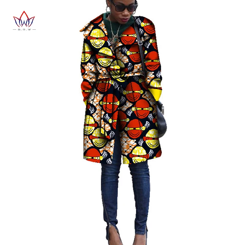 Индивидуальные Весна в африканском стиле одежда плащ-Тренч Женская верхняя с
