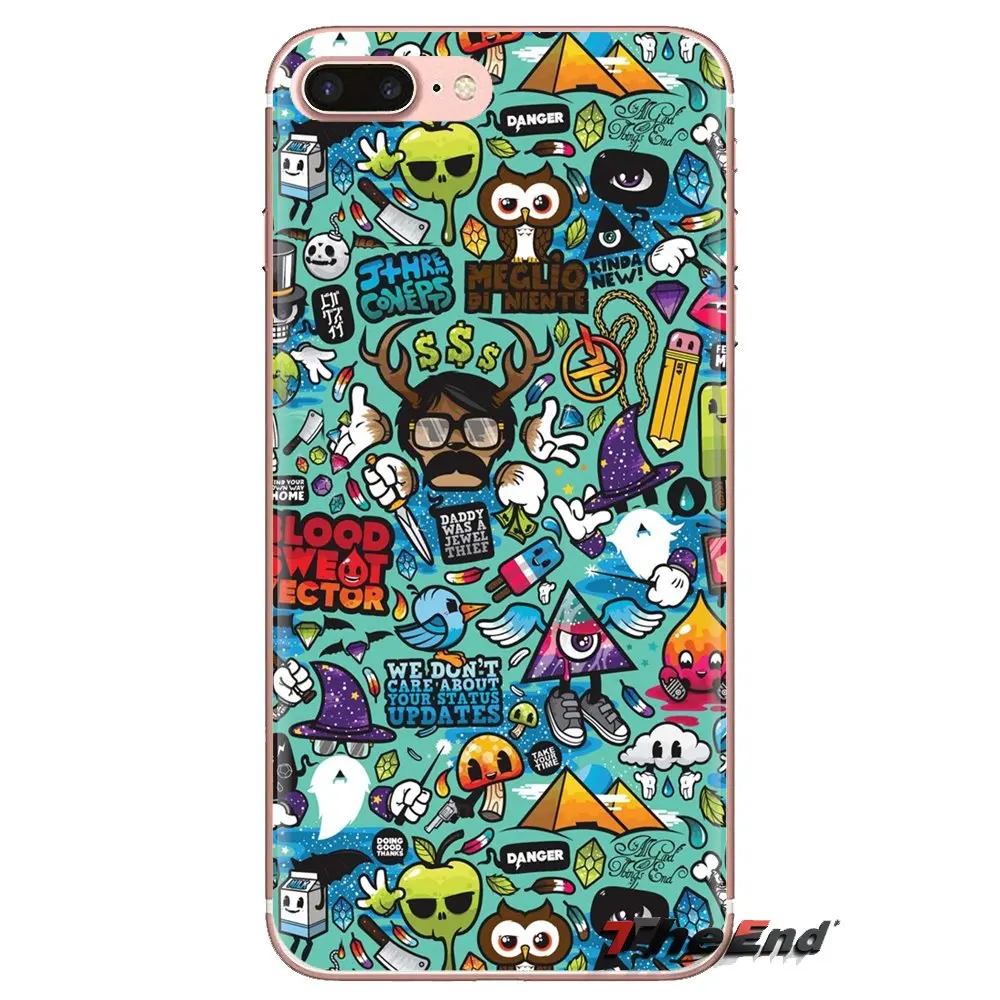 Silicone Shell Cases For LG G3 G4 Mini G5 G6 G7 Q6 Q7 Q8 Q9 V10 V20 V30 X Power 2 3 K10 K4 K8 2017 Abstract Doodle Drawing small |