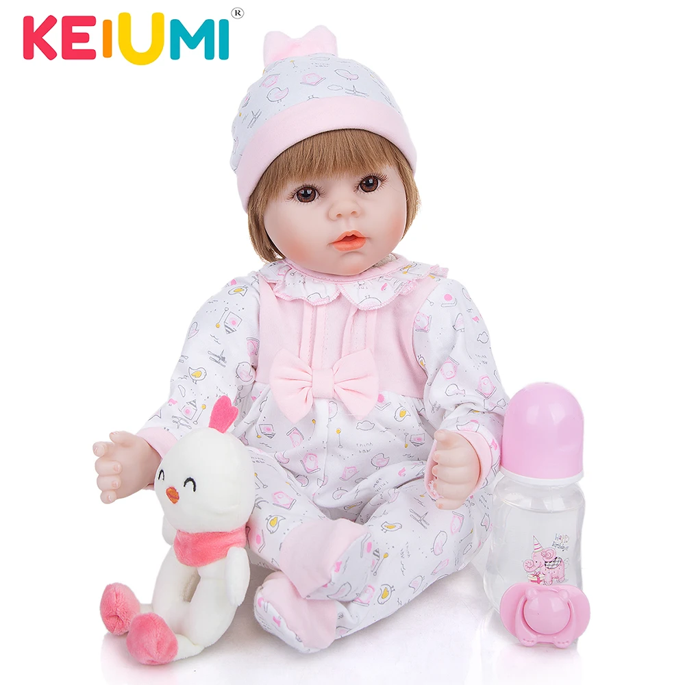 Коллекционная игрушка KEIUMI 18-дюймовый Реборн Детская модель с тканевым корпусом