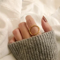 fmily minimalist 925 sterling silver geometric hollow oval ring retro fashion hip hop exaggerated jewelry for girlfriend gift