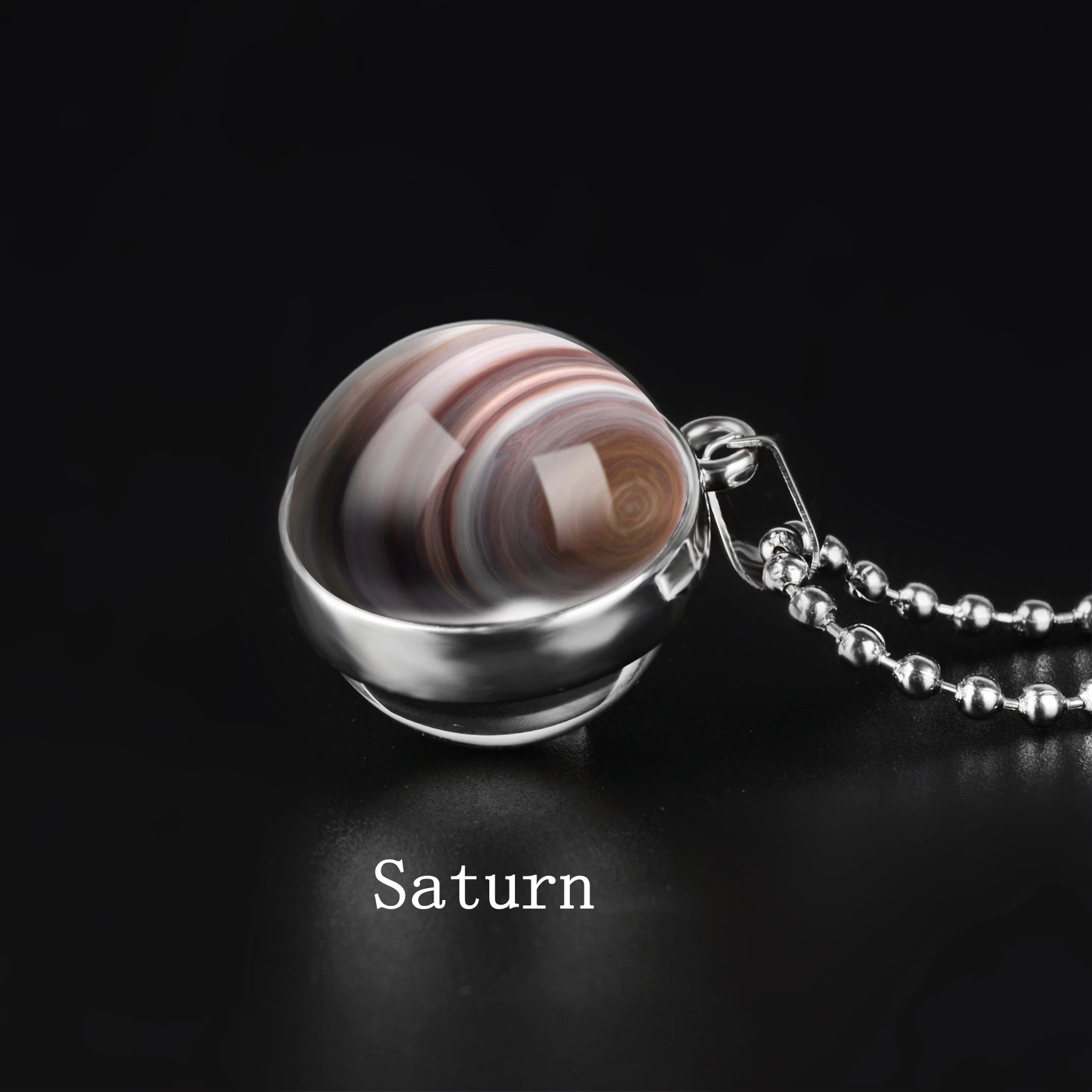 Saturn Двустороннее ожерелье с глобусом, солнечная система, планета Венера, Меркурий, Марс, Сатурн, уран, Нептун, земля, солнце, кулон, купольное стекло, ожерелье s - Окраска металла: Saturn