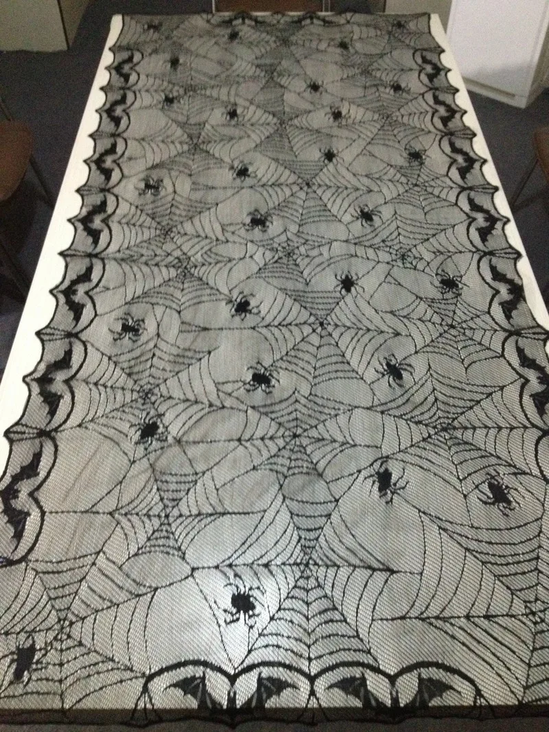 Новое украшение на Хэллоуин кружевной Паутинный шарф чехол 120*240 см