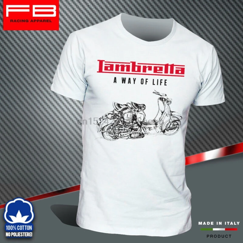 Футболка Uomo Lambretta Innocenti 50 125 150 винтажный итальянский стиль скутер Vespa | Мужская