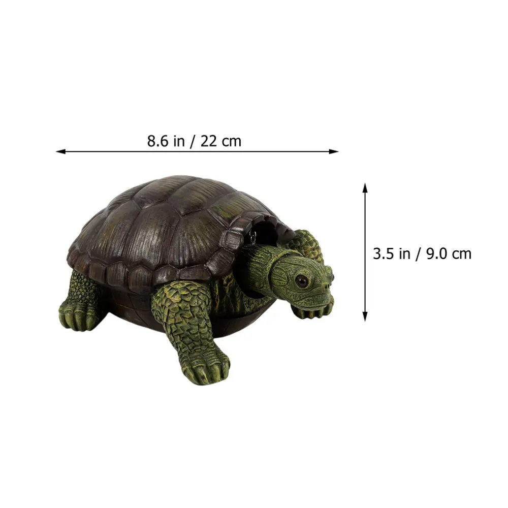 

1pc Vivid Tortoise Figurine Outdoor Decor Resin Turtle Statue Garden Art Decor